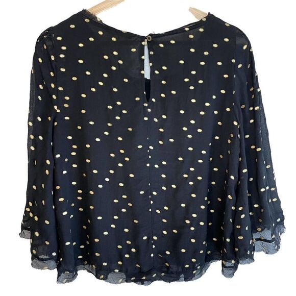 ANTHRO Floreat Everafter Chiffon Blouse 100% Viscose - Picture 10 of 13